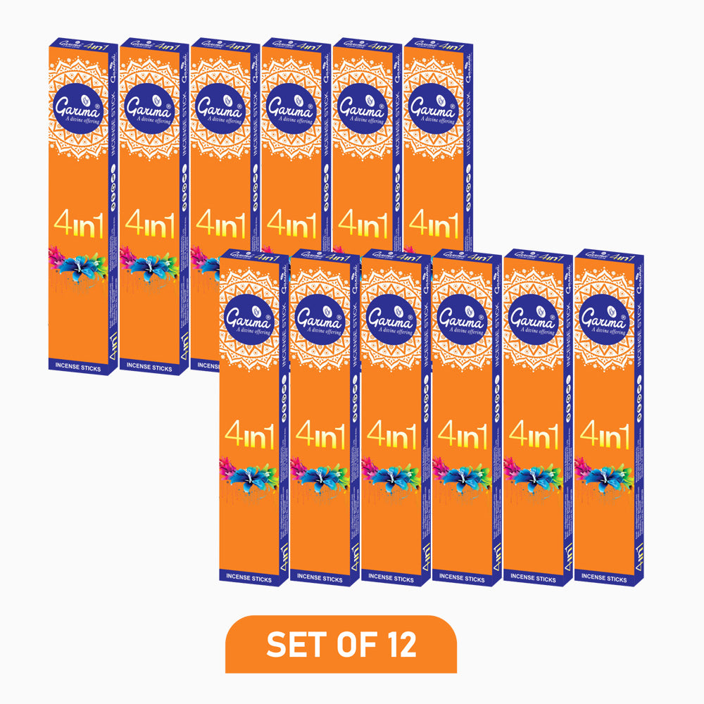 4 in 1 Incense Sticks 16 Sticks – Set of 12