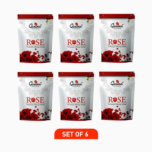 Rose Premium Dhoop Sticks Zipper Pouch – Set of 6