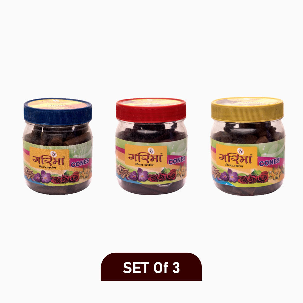 Mix Dhoop Cones Jar – Set of 3