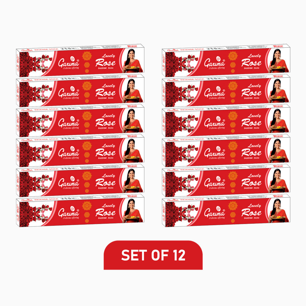 Lovely Rose Incense Sticks – Set of 12