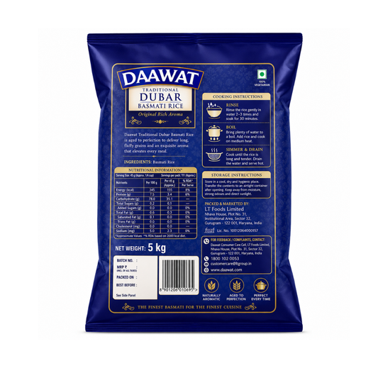 Daawat Traditional Dubar Basmati Rice – 5 kg