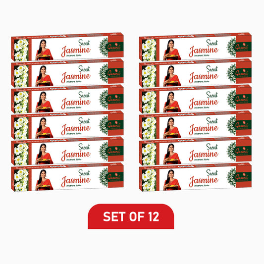 Sweet Jasmine Incense Sticks – Set of 12