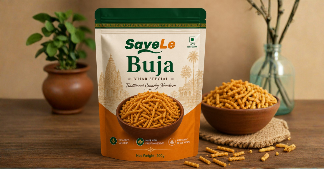 SaveLe Buja: Bihar’s Traditional Crunchy Namkeen – Pure Desi Flavour in Every Bite!