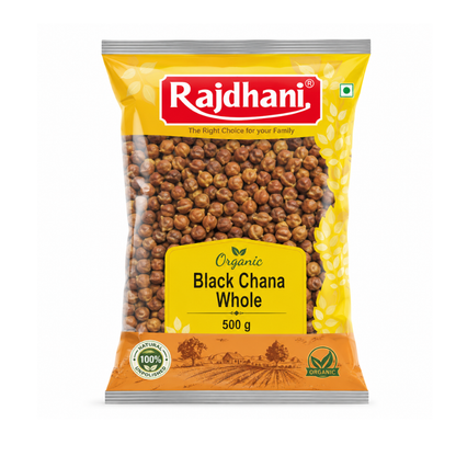 Organic Rajdhani Black Chana Whole 500g