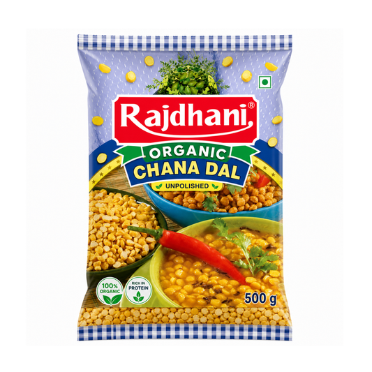 Organic Rajdhani Chana Dal 500g