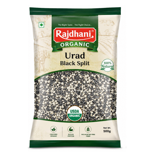 Organic Rajdhani Urad Black Split 500g