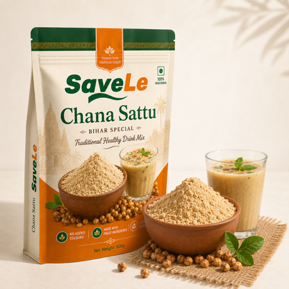 SaveLe Chana Sattu – Bihar Special Traditional Healthy Drink Mix 500g