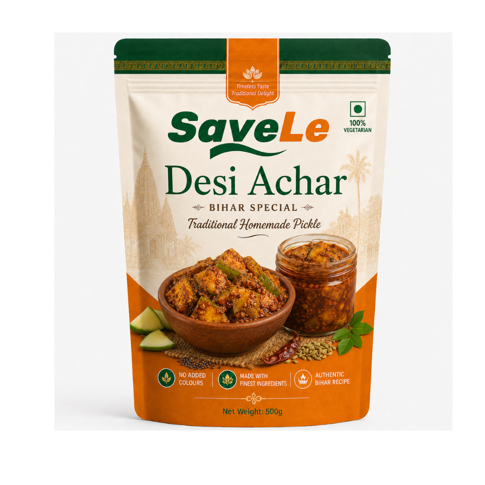 SaveLe Desi Achar – Bihar Special Traditional Homemade Pickle 500g