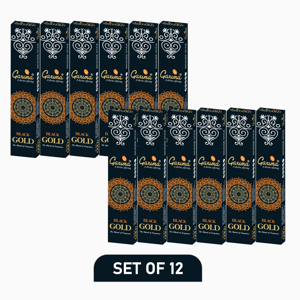 Black Gold Incense Sticks – Set of 12