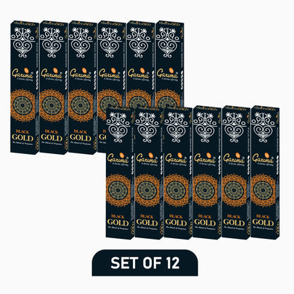 Black Gold Incense Sticks – Set of 12