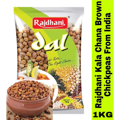 Rajdhani Black Chana Whole / Kala Chana 1 kg