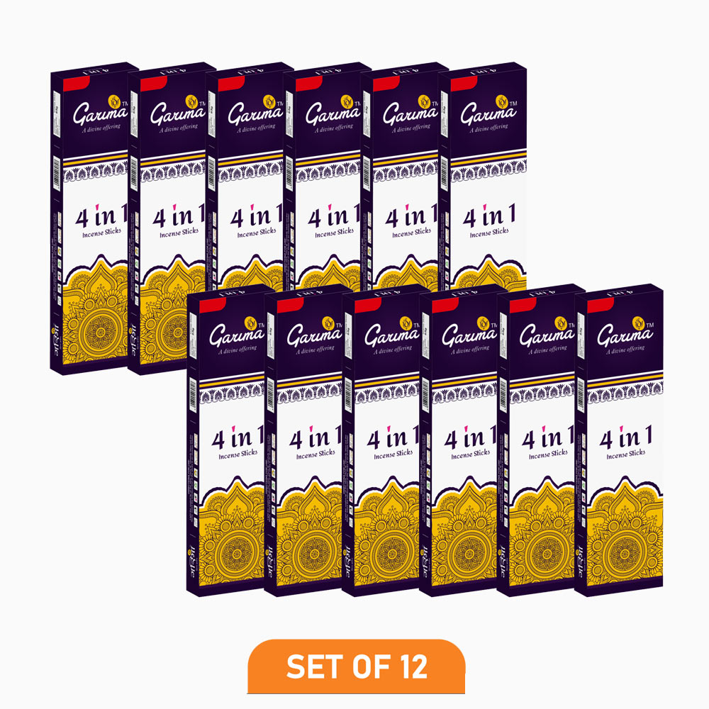 4 in 1 Incense Sticks 50 Gm – Set of 12