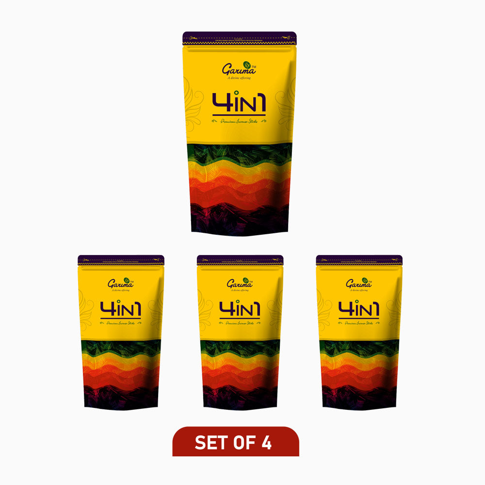 4 in 1 Premium Incense Sticks Zipper Pouch – Set of 4