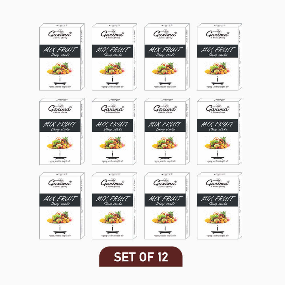 Mix Fruit Dry Dhoop Sticks – Set of 12