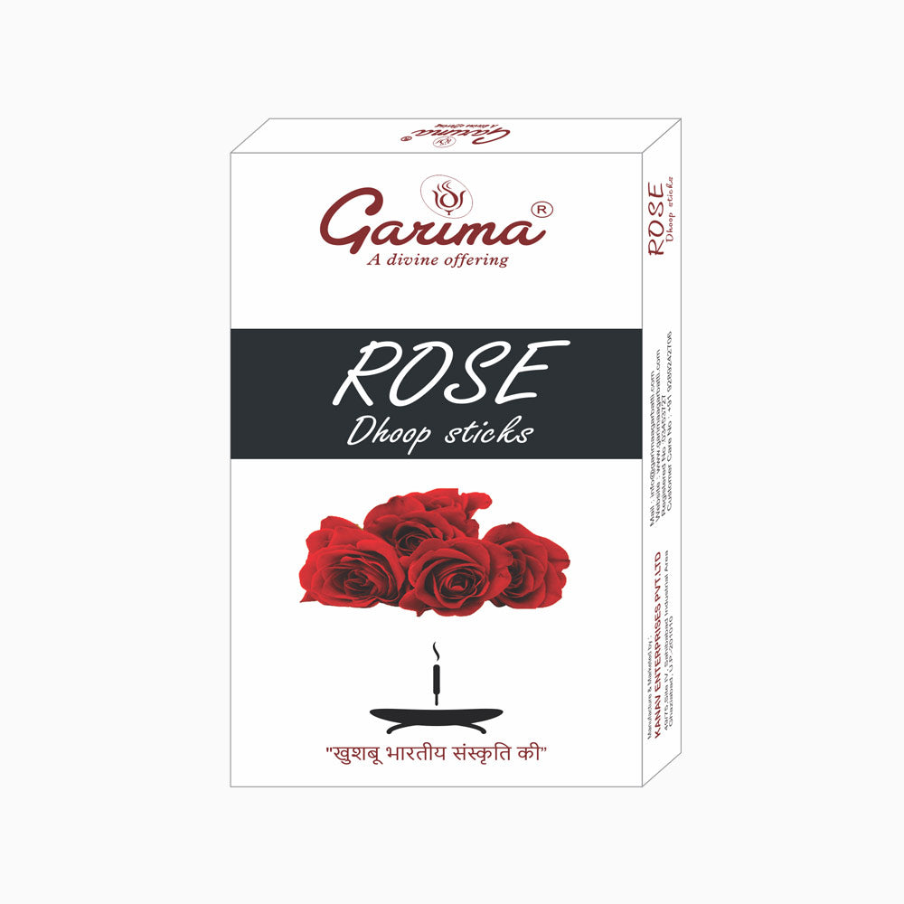 Rose Dry Dhoop Sticks – Set of 12