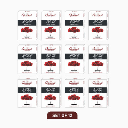 Rose Dry Dhoop Sticks – Set of 12