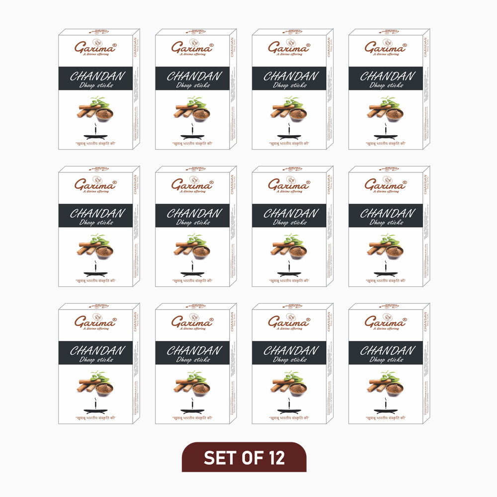 Chandan Dry Dhoop Sticks – Set of 12