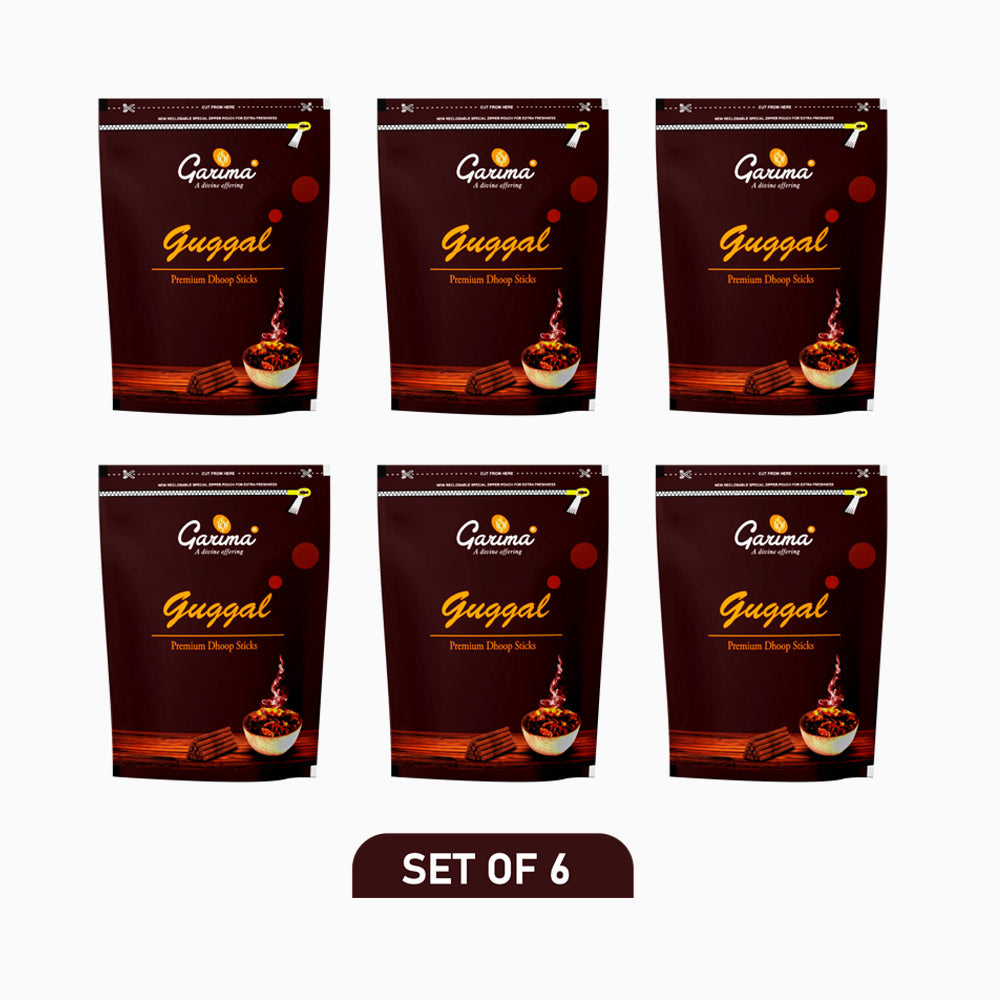 Guggal Premium Dhoop Sticks Zipper Pouch – Set of 6