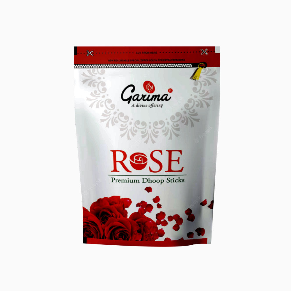 Rose Premium Dhoop Sticks Zipper Pouch – Set of 6