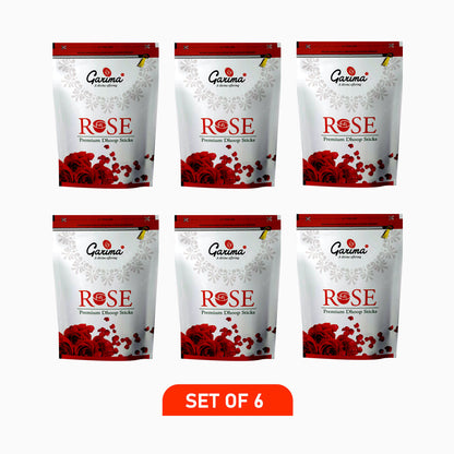Rose Premium Dhoop Sticks Zipper Pouch – Set of 6