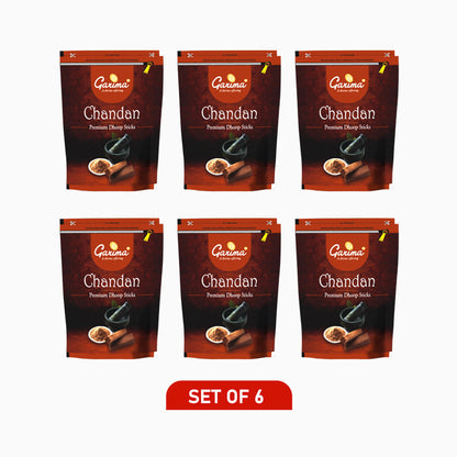 Chandan Premium Dhoop Sticks Zipper Pouch – Set of 6