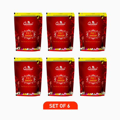 4 in 1 Premium Dhoop Sticks Zipper Pouch – Set of 6