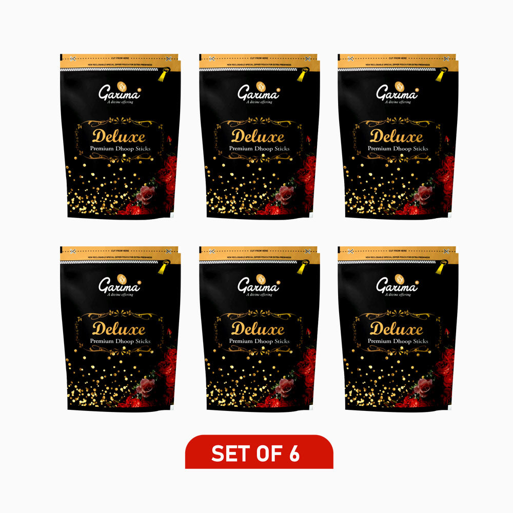 Deluxe Premium Dhoop Sticks Zipper Pouch – Set of 6