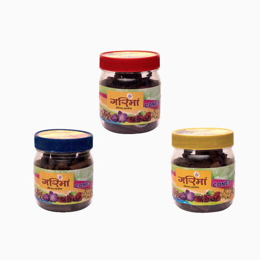 Mix Dhoop Cones Jar – Set of 3