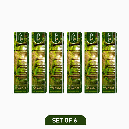 Woody Flora Premium Incense Sticks – Set of 6