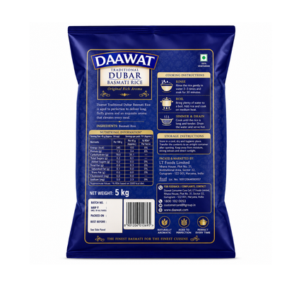 Daawat Traditional Dubar Basmati Rice – 5 kg